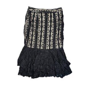 ENDLESS ROSE | Lace Mermaid Skirt Flared | Black Lace | Size: S
